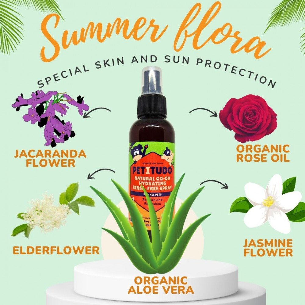 PETITUDO NATURAL GO-GO HYDRATING RINSE-FREE PET SPRAY 125ML